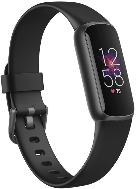 Fitbit Luxe Fitness and Wellness Tracker with Stress Management, Sleep Tracking and 24/7 Heart Rate, Black/Graphite, One Size (S  L Bands Included)